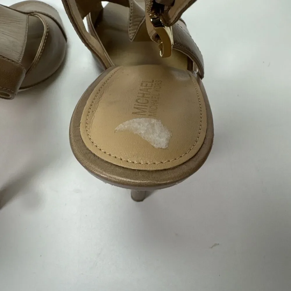 Michael Kors Dress HEELS,  Slingback, Becky Sandal Beige Tan Size 8.5